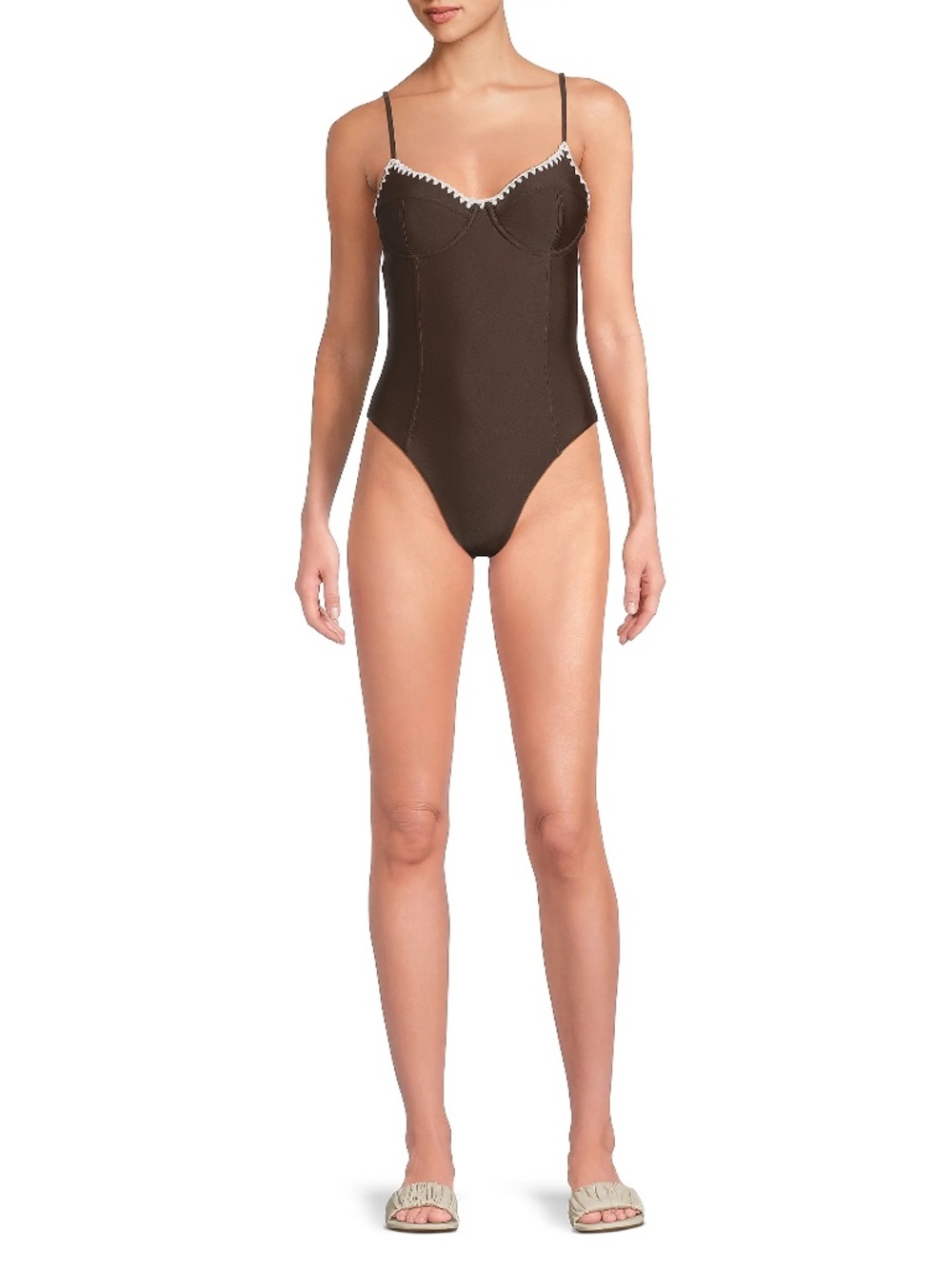 Ramy Brook Addisyn Whipstitch One-Piece Swimsuit